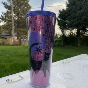 Halloween Starbucks 2020 pebbled cat purple pink